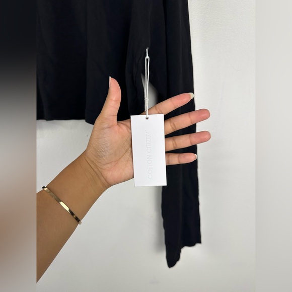 Cotton Citizen Tokyo Black Crop Top Relaxed Casual Shirt Women’s Sz M NWT - Picture 4 of 7